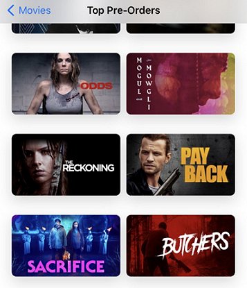 Screenshot: Apple Top Pre-orders, featuring Sacrifice