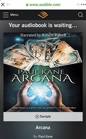 Arcana by Paul Kane on audible.com image