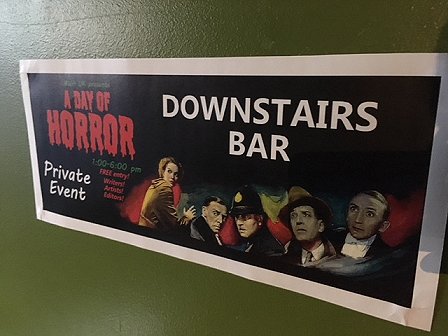 HWA event, A Day of Horror sign