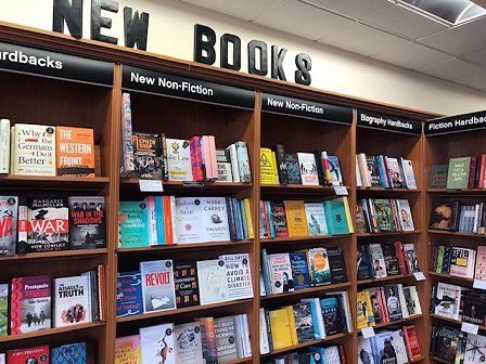 Bookshelves in Waterstones