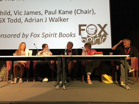 L to R: Heather Child, GX Todd, Paul Kane, Vic James, Adrian J Walker