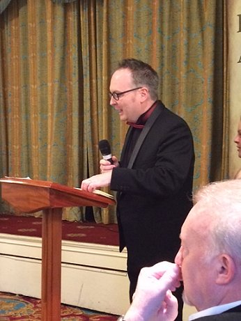 Lee Harris, hosting the BFS awards ceremony