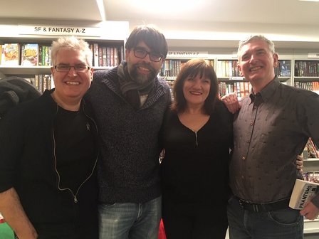 L to R: Paul Kane, Joe Hill, Marie O'Regan, M.R. Carey