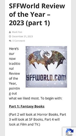 screenshot of SFFWorld Review of the Year 2023 - Part 1