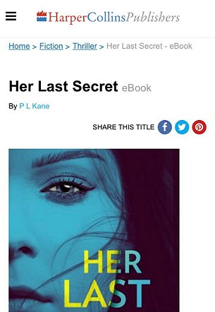 Harper Collins listing image for Her Last Secret, by P L Kane