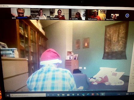 Screenshot: HQ christmas party on Zoom