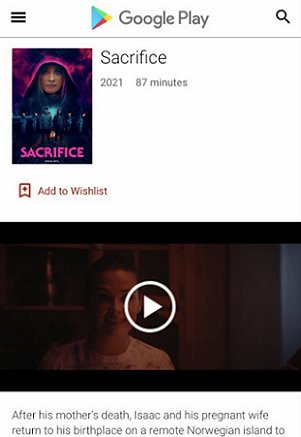 Screenshot: Sacrifice on Google Play