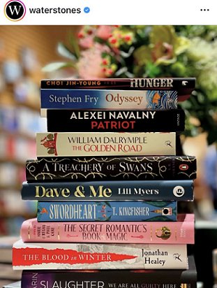 screenshot from waterstones.com showing a pile of books, including The Secret Romantic's Book of Magic, edited by Marie O'Regan and Paul Kane