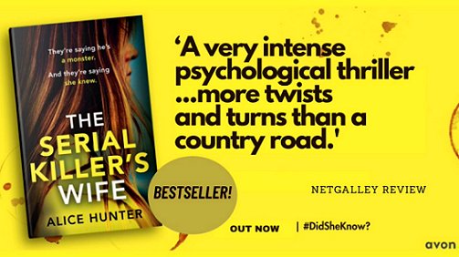 Banner ad for The Serial Killer's Wife by Alice Hunter