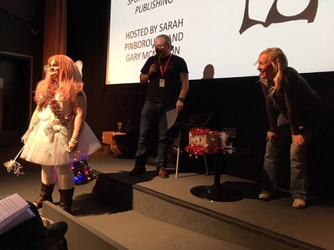 L to R: Pixie, Gary McMahon, Sarah Pinborough