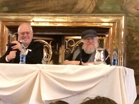 L to R: Leslie Klinger, George R.R. Martin