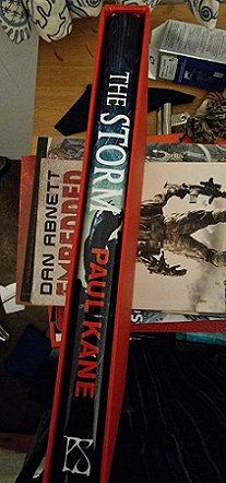photograph of the spine of a slipcased edition of The Storm by Paul Kane