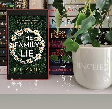 Mobile phone screen: The Family Lie by P L Kane