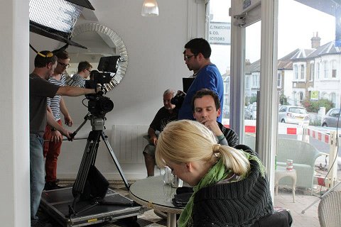 Wind Chimes shoot - cafe scene